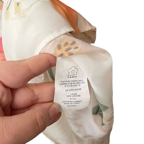 Farm Rio Anthropologie Eloisa Floral Midi Dress Chiffon Flutter Sleeve - Picture 10 of 10